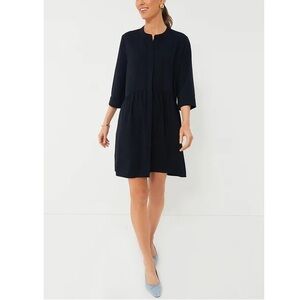 TUCKERNUCK Navy Crepe Royal Shirt Dress